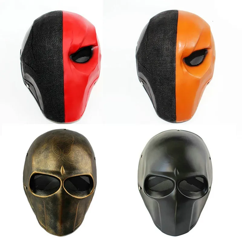 Partymasken Halloween-Saison DeathStroke Masker Harz Vollgesichtsschutzkollektion Maskerade Cosplay Kostum Pesta Film Requisiten 230907