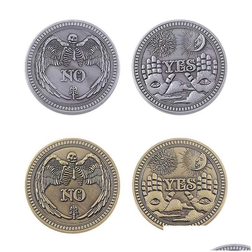 Arts And Crafts Yes Or No Copy Coin Commemorative Prediction Decision Making Challenge Vintage Skl Handicraft Travel Souveni Dhgarden Dh0Hw