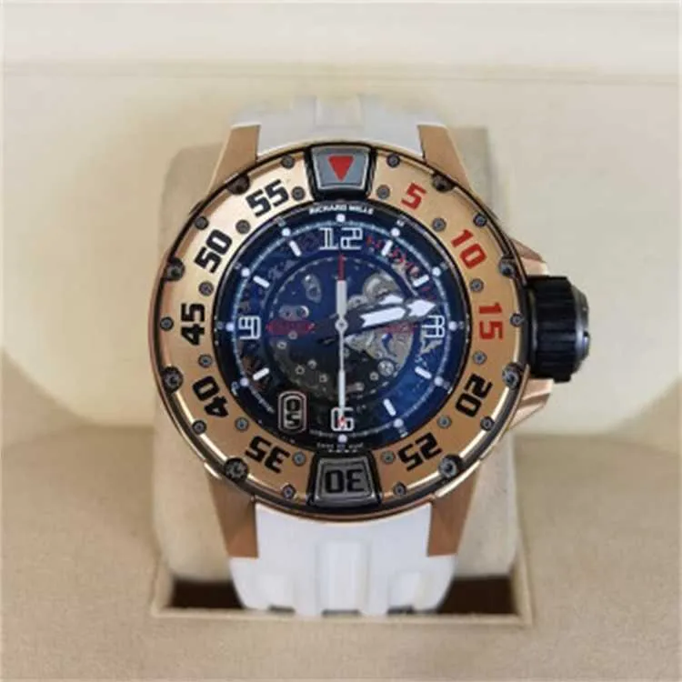 Richardmiler 스위스 럭셔리 시계 브랜드 손목 시계 남자 시리즈 RM028 로즈 골드 남자 패션 레저 비즈니스 스포츠 기계 시계 HBXG