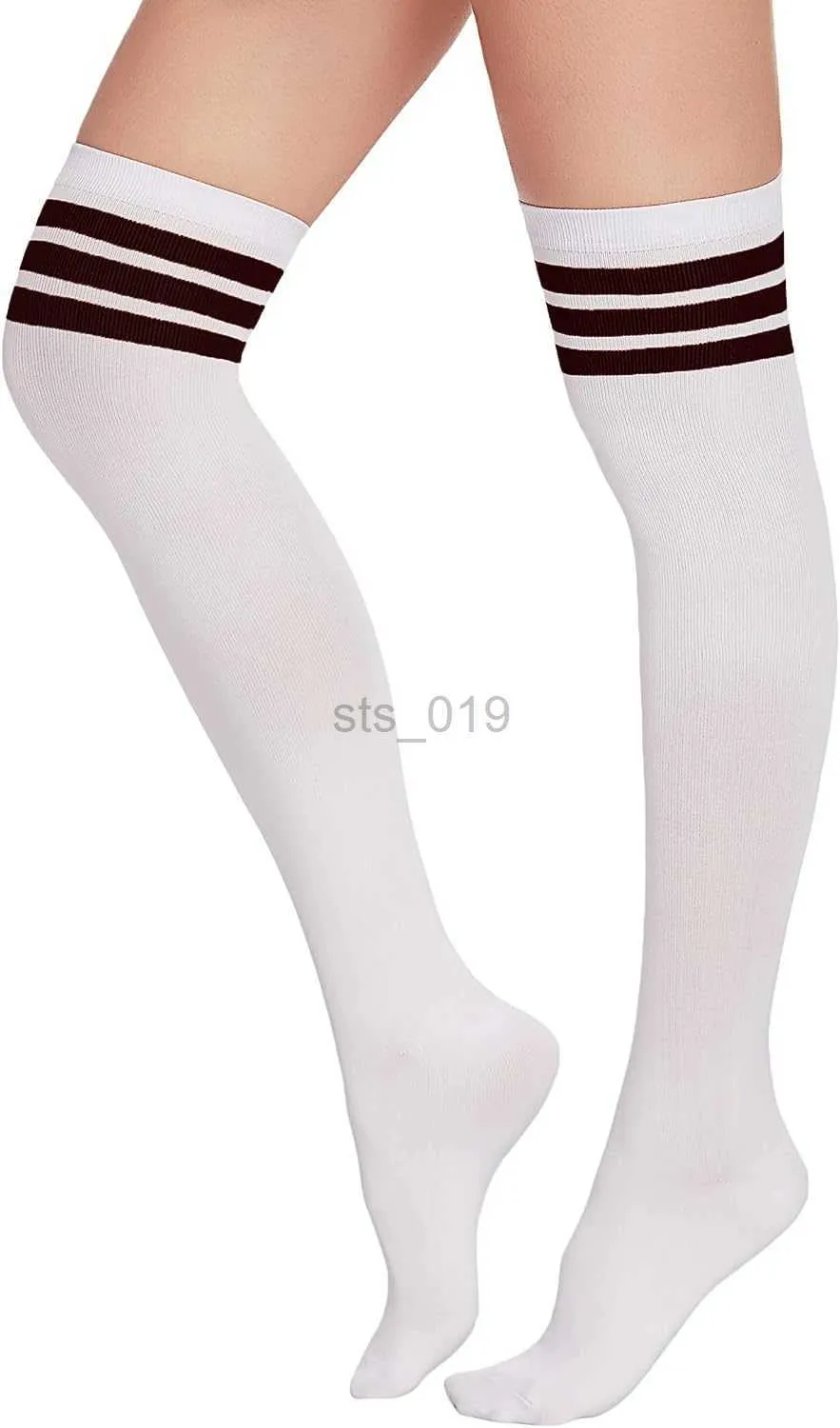 Sexy Socken ADOME Damen Overknee-Socken Halloween-Rollenspiel-Strumpfwaren Streifen Overknee-Socken Lässige Strümpfe Streifen P230907