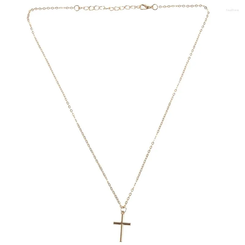 Collane con ciondolo 3X Collana con croce a catena estiva in oro Piccoli gioielli religiosi