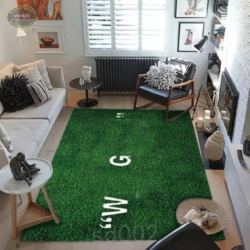 Tapis de luxe WET GRASS pour salon, grand tapis de sol à la mode, pour chambre à coucher, fenêtre de chevet, canapé, vert, décoration d'intérieur décontractée S02