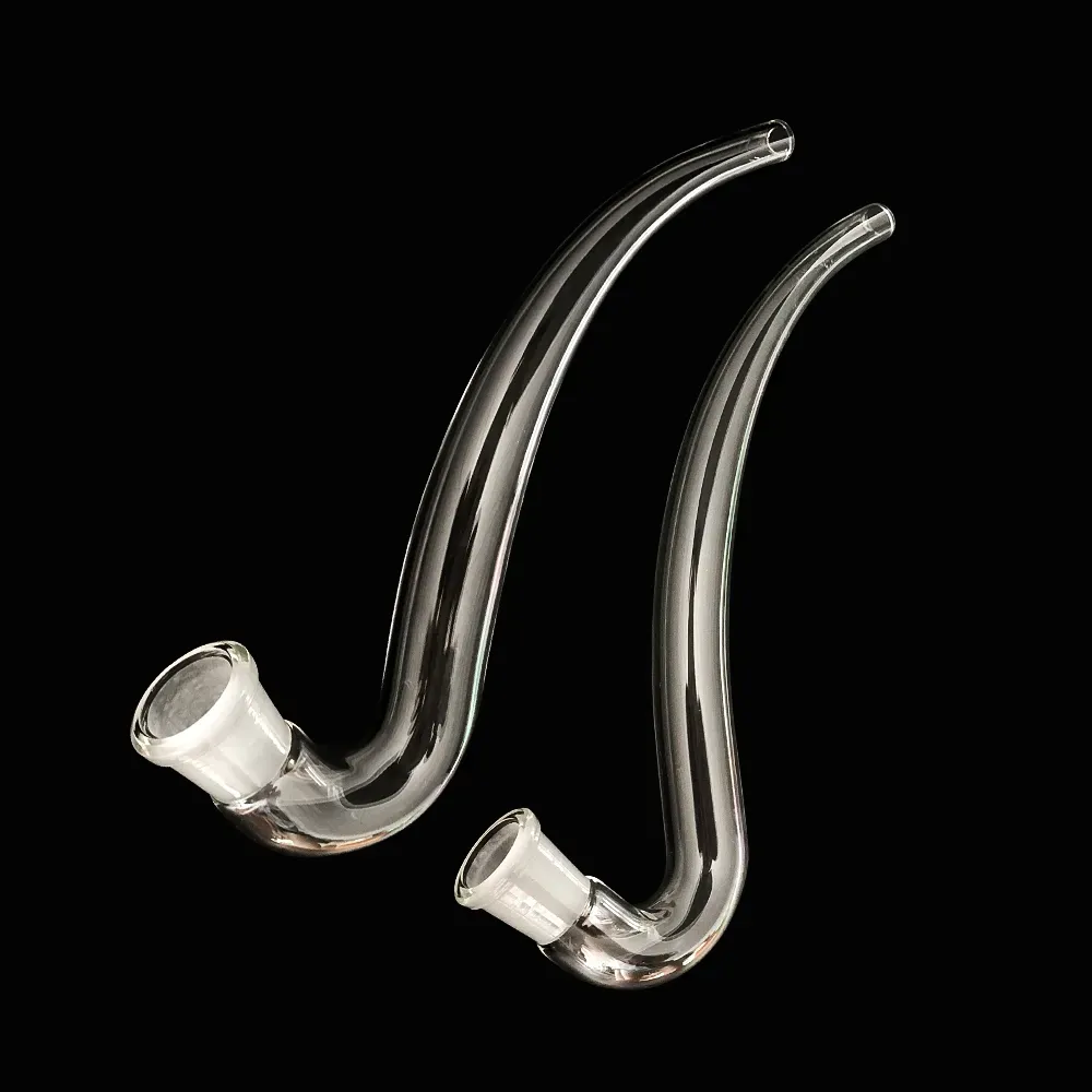 Glass JHook Adapter Creative style j hooks glass pipe joint size 144mm 18mm female 2108475