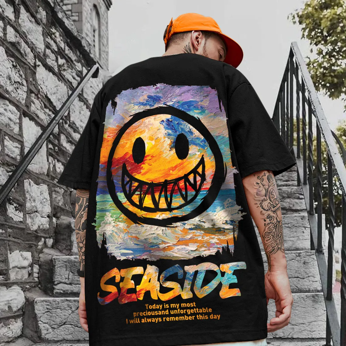 Męskie tshirts grafiki t koszule męskie hop sportowy w stylu Tshirt Summer Streetwear Wygodne bawełniane plus rozmiar 3xl krótkiego rękawu odzież 230907