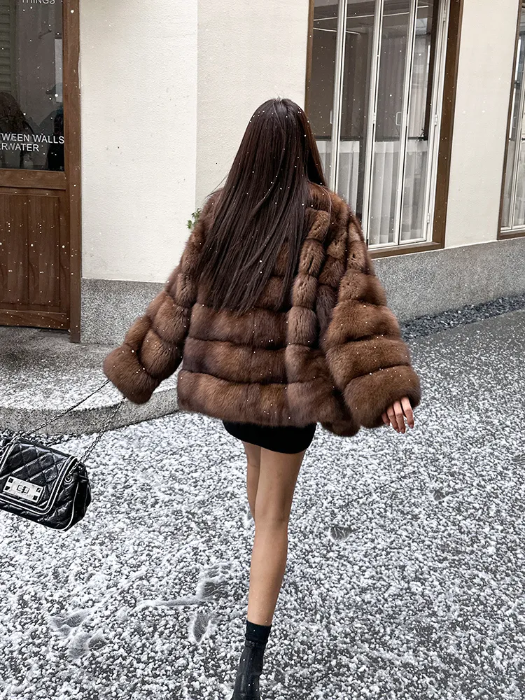 Women's Fur Faux Fur Faux Mink Fur Coat for Women Short Plush Jacket Warm  Furry Overcoat Elegant Brown Eco Fur Coat Winter Fashion 230908