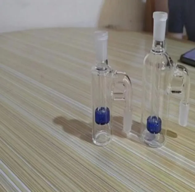 Wasserpfeifenflasche und Pistolenzubehör aus Borosilikatglas mit externem Rauchkollektor in Blau