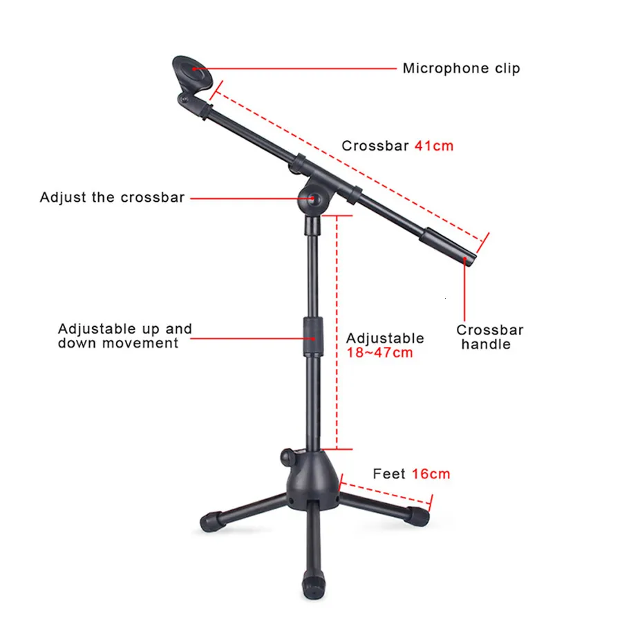 Accessoires De Studio Déclairage Support De Trépied De Microphone De Sol  Bras Pivotant Rétractable Micro En Métal Performance De Scène Support En  Direct 230908 Du 20,55 €