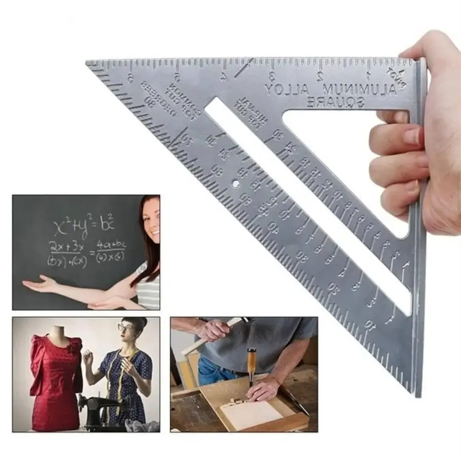 Wholesale Aluminum Alloy 7 Inch Triangle Square Protractor Miter For