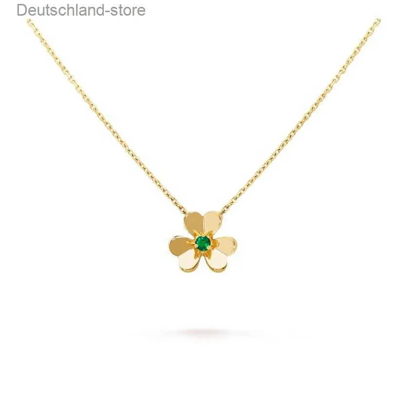 Pendanthalsband FRIVOLE Pendanthalsband 3 Leaf Clover Multiplikationer Styles Gold Rose Silver Crystal Diamond Mini Small Q230908