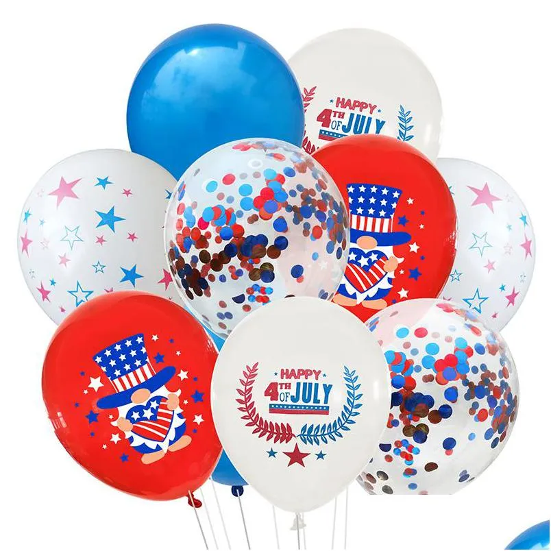 Dekoracja imprezy American Independence Day Balloons 10pcs/działka tło kombinacja cekinowych balonowych zapasów wakacyjnych upuszczanie dhgarden dhavl