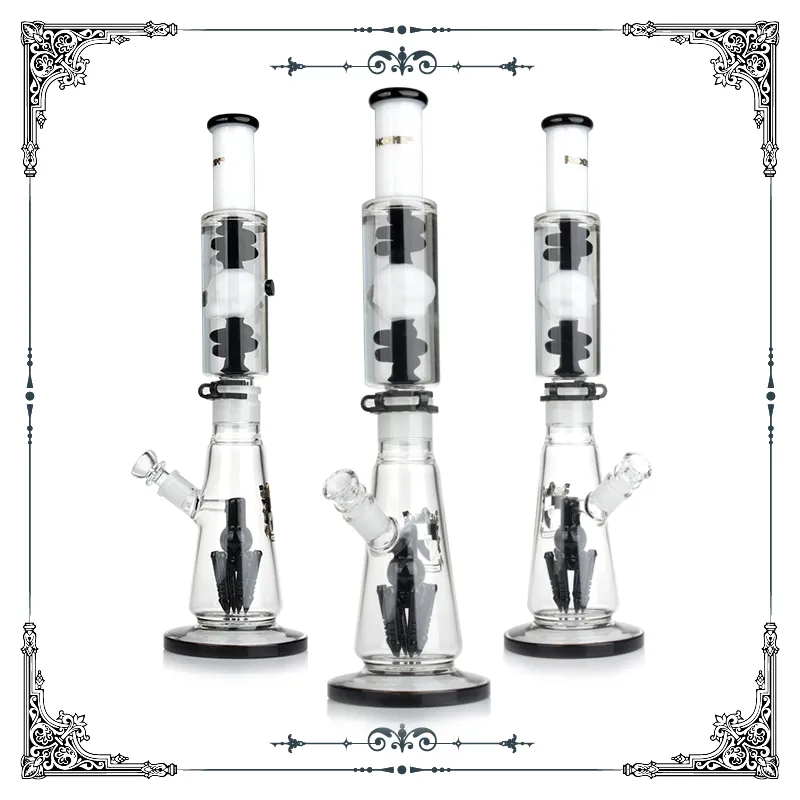 Wholesale Skull Design Glass Water Pipe With Freezable Glycerin Coil