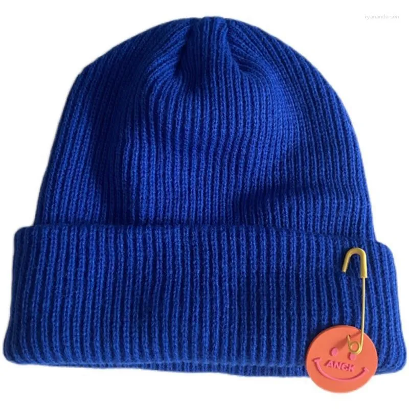 Береты, женская шапка, зимняя шапка-бини, мужская модная теплая дизайнерская уличная одежда Y2k, индивидуальная повседневная милая трендовая синяя кепка
