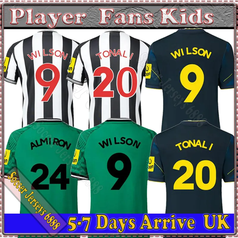 23 24 Bruno G. Camisas de futebol 2023 2024 Wilson Saint Maximin Isak UniteDS Camisa de futebol Home Away Terceiro conjunto Fan Player Versão Homens Kit Kids