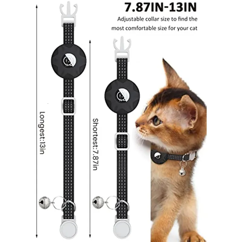 Colliers Pour Chiens, Laisses AirTag, Collier Pour Chat, Chaton  Réfléchissant, Apple Air Tag GPS Avec Support Et Cloche 230907 Du 7,91 €