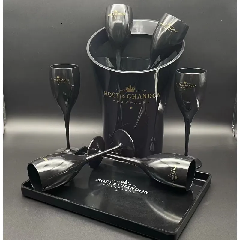 Бокалы для вина MOET sampanye kacamata seruling PP anggur plastik pencuci piring aman akrilik putih kaca transparan 230907