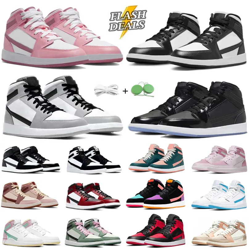 Sapatos de basquete de corte médio homens mulheres tênis panda espaço jam fumaça cinza camo diamante digital rosa holandês verde destemido tinta gotejamento homens treinadores tênis esportivos gai