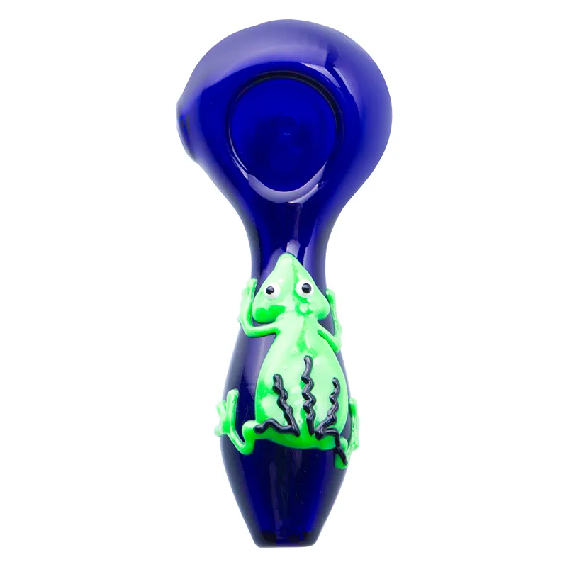 Y170 Tubos de vidro luminosos Dab Rig cerca de 3,74 polegadas brilhantes tartaruga marinha estilo nevoeiro colher de tabaco cachimbo