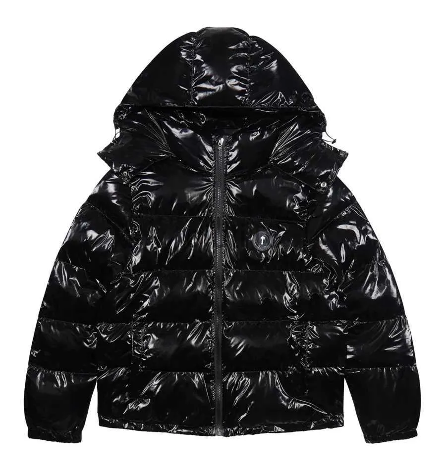 Erkekler Down Parkas Top Trapstar Coats Erkekler Kadın Nakış Parlak Siyah Irongate Ceket Çıkarılabilir Kaput Yüksek Kaliteli Kış Ceket X0908