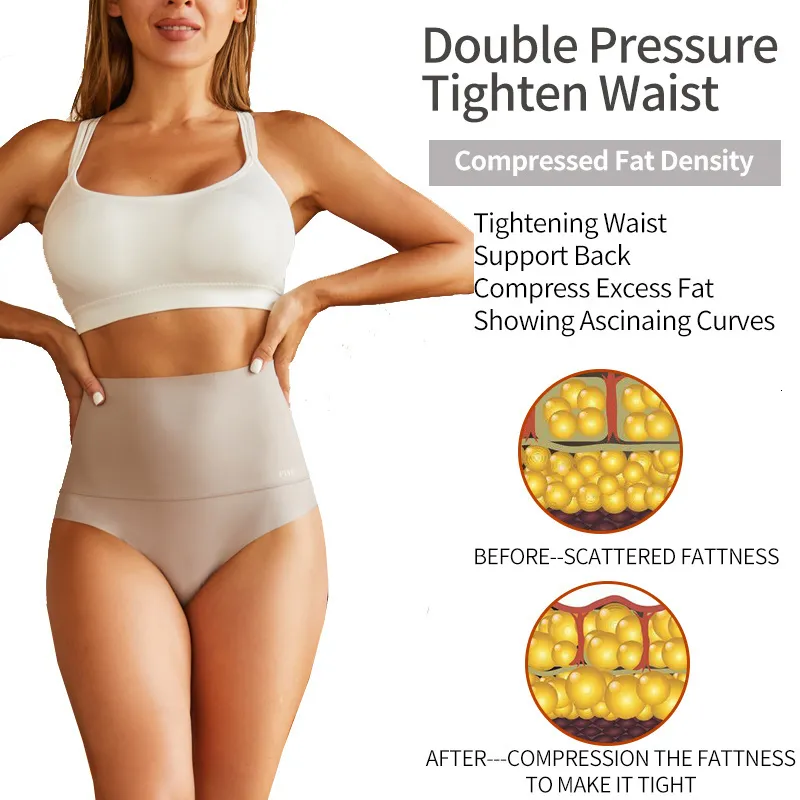 Taille ventre Shaper femmes Sexy sans couture Shapewear body glace soie respirant ventre contrôle bout à bout slips femme_voghion.com