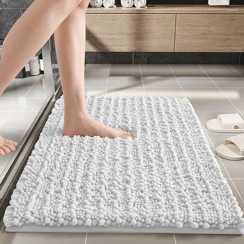 Tapis de bain antidérapant, doux, doux pour la peau, facile à nettoyer, ne perd pas les cheveux, respirant, surdimensionné, salle de bain, moderne et Simple