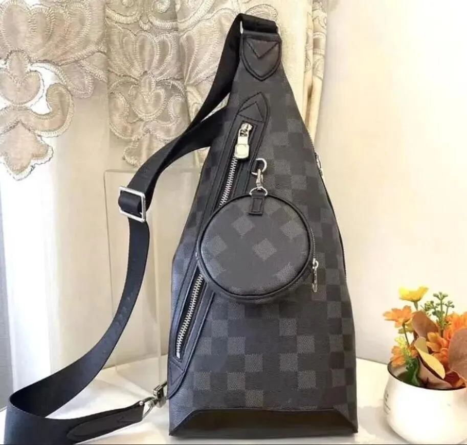 дизайнерская сумка Avenue Sling Bag Мужские дизайнерские кожаные сумки на ремне 10A Lvity Mans Luxurys Дизайнеры Кошелек через плечо Кошелек Hobos Сумка для сообщений Большая поясная сумка Поясная сумка