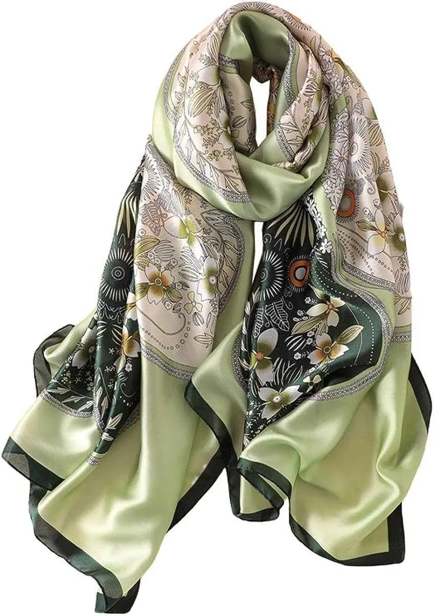 Foulards YMXHHB Foulard de mode Foulard en soie Long léger Châle de protection solaire pour femmes LF2030908