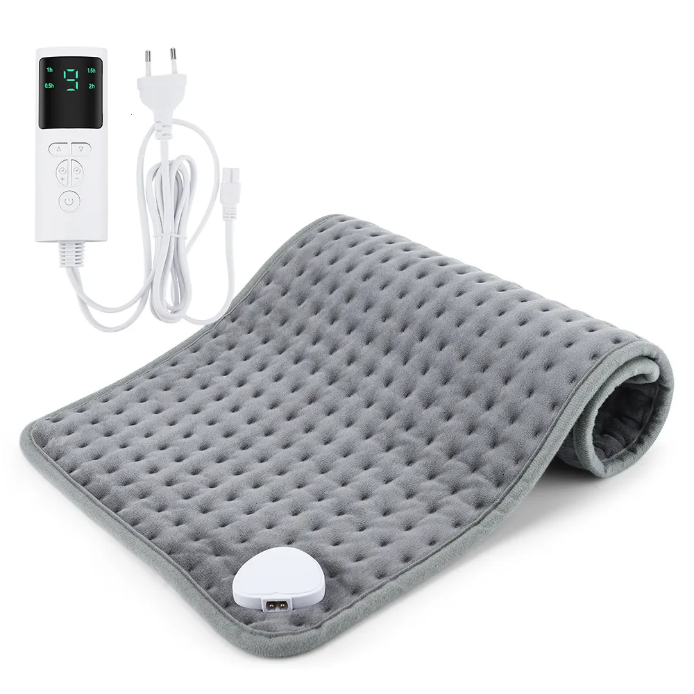 Masseur de dos 58 29 cm Thérapie de coussin chauffant électrique pour le soulagement de la douleur de l'abdomen du corps Couverture chauffante d'hiver Tapis de massage thermique 230908