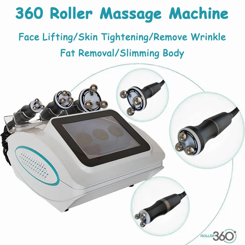 Luce LED RF Rassodante Pelle Antirughe Lifting Rullo 360 Radiofrequenza Forma del corpo Cellulite Attrezzatura per la perdita di peso 3 Maniglie per il trattamento