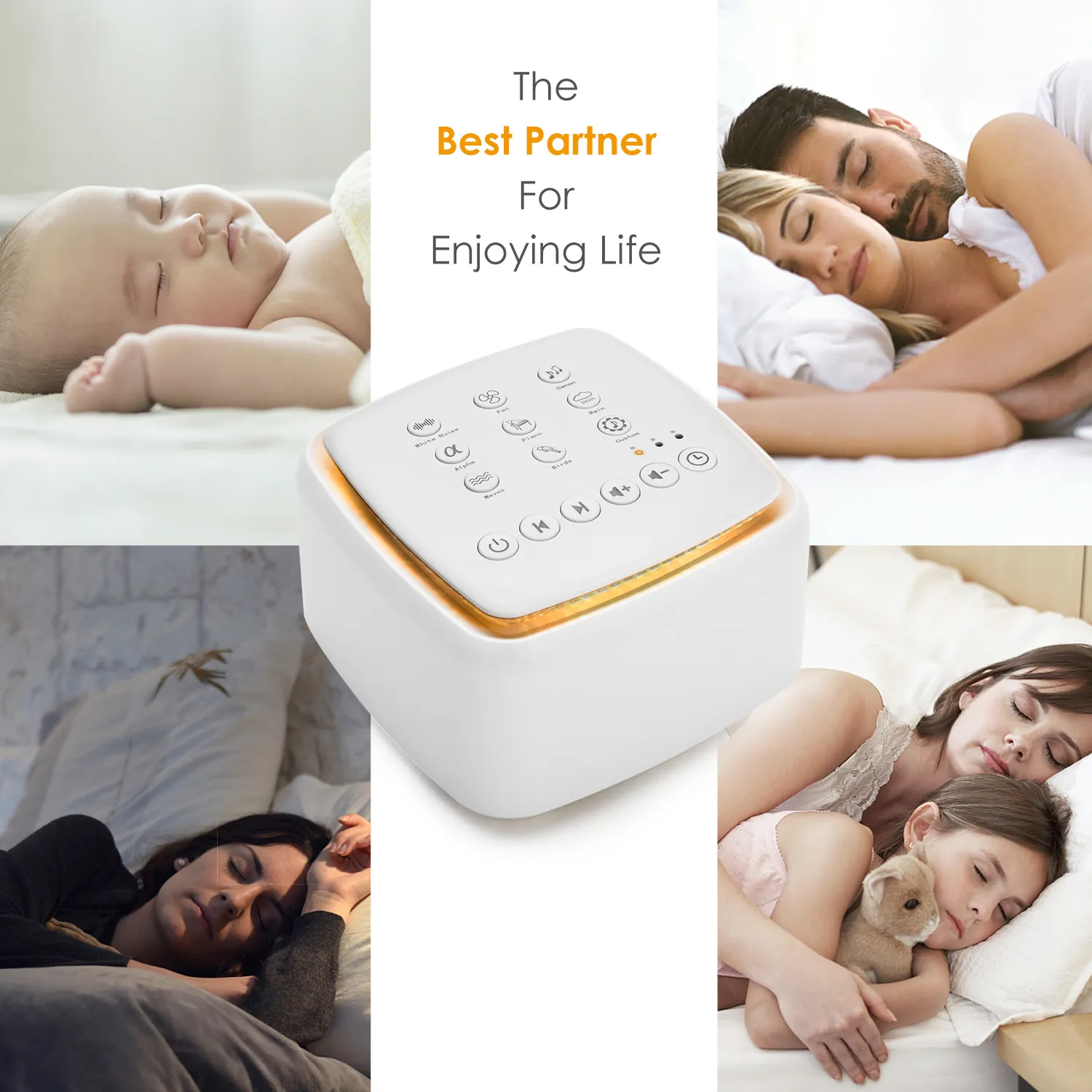 Portable Sers Machine À Bruit Blanc Typec Rechargeable Arrêt Temporisé Son  De Sommeil Pour Dormir Relaxation Bébé Adulte Bureau Voyage 230908 Du 14,76  €