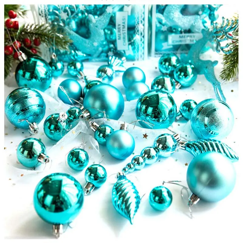 Christmas Ornaments Bright Ball Gift Package Set Christmas Window Decoration Colorful Hanging Ball Christmas Tree Pendant