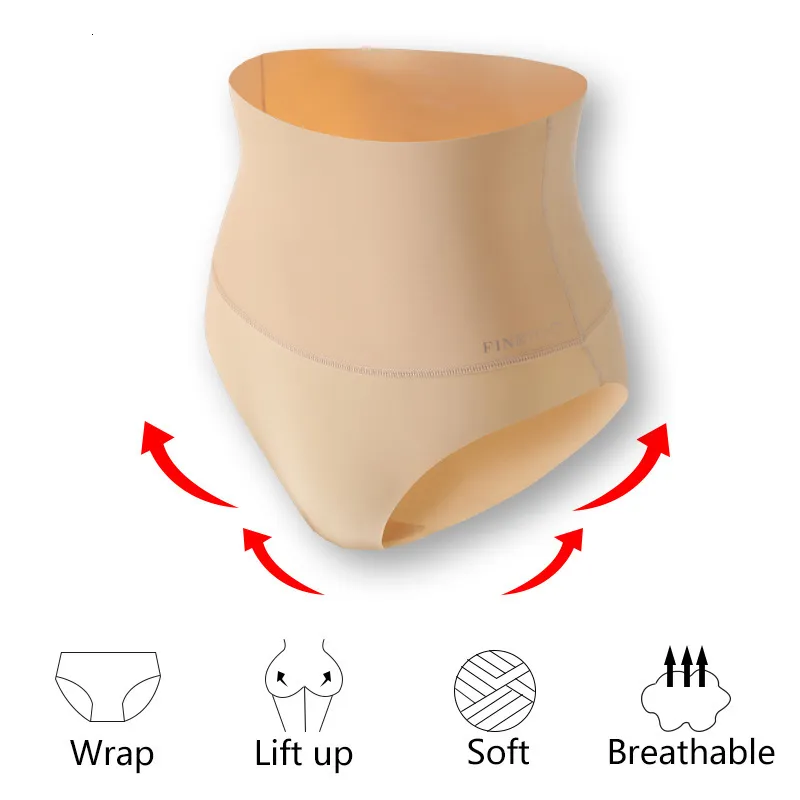 Taille ventre Shaper femmes Sexy sans couture Shapewear body glace soie respirant ventre contrôle bout à bout slips femme_voghion.com