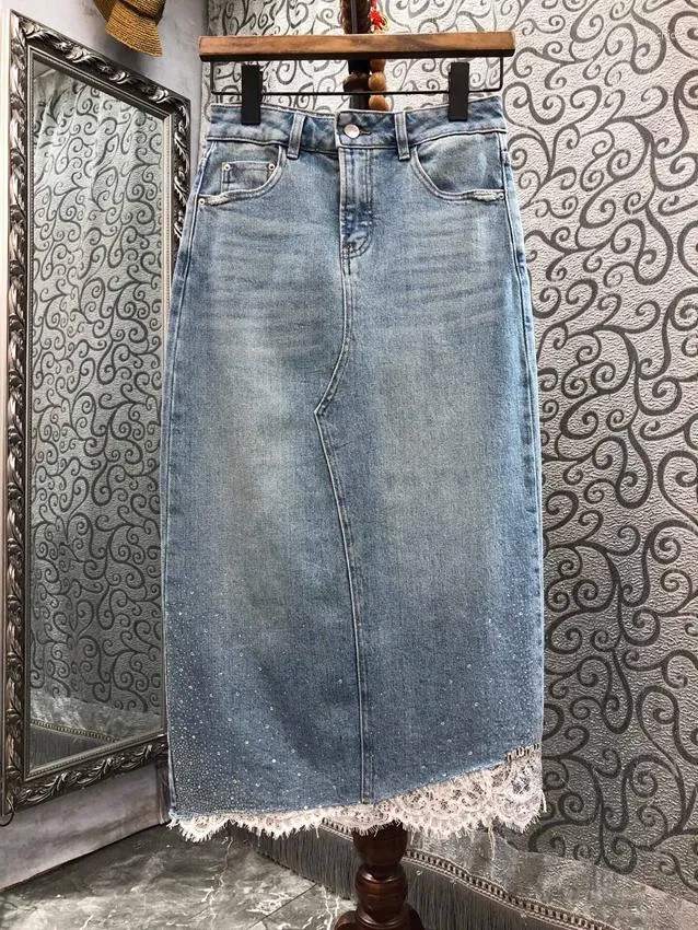 Gonna di jeans a vita alta store