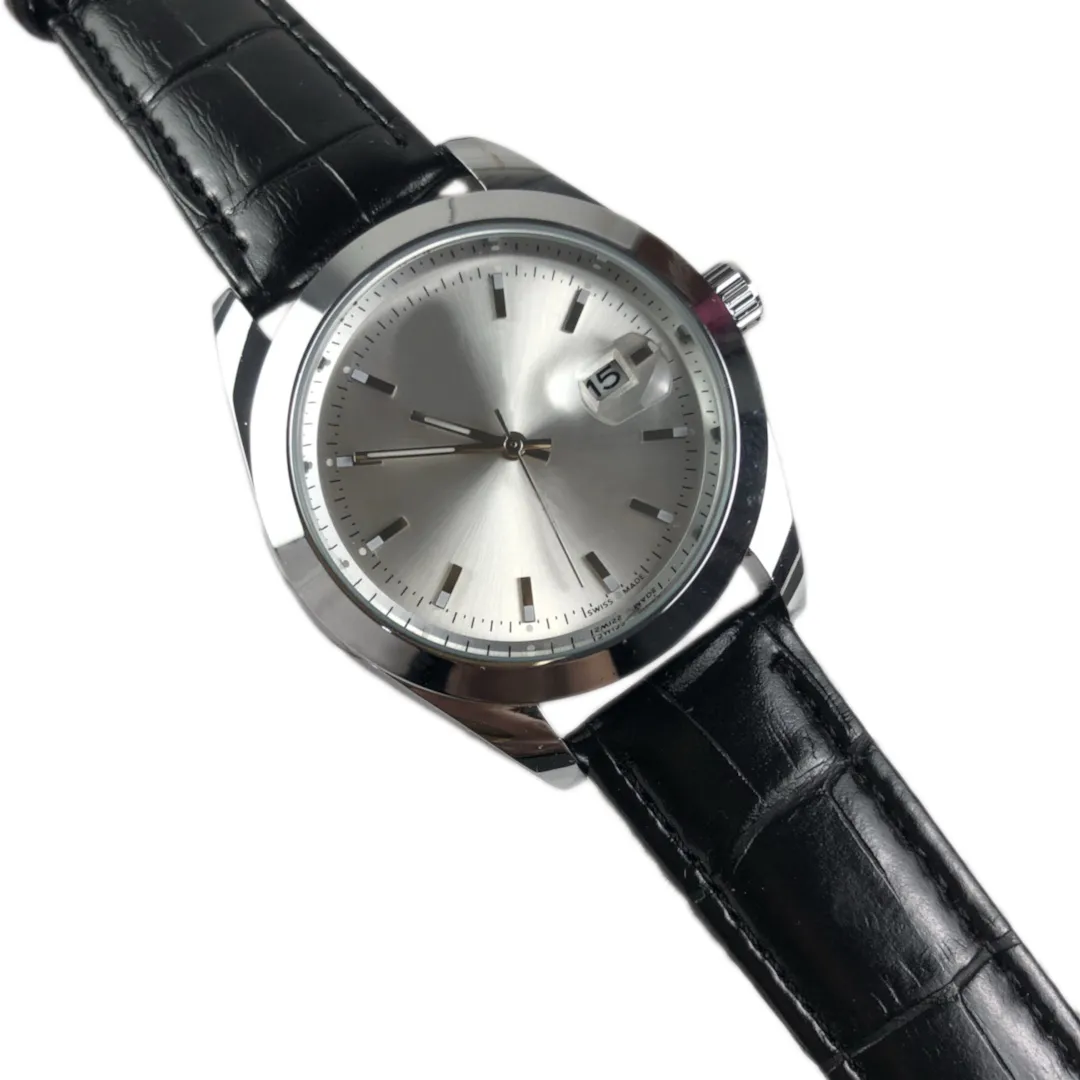 Relógios de couro masculino, relógios de quartzo de design minimalista clássico, relógios militares de luxo da moda.