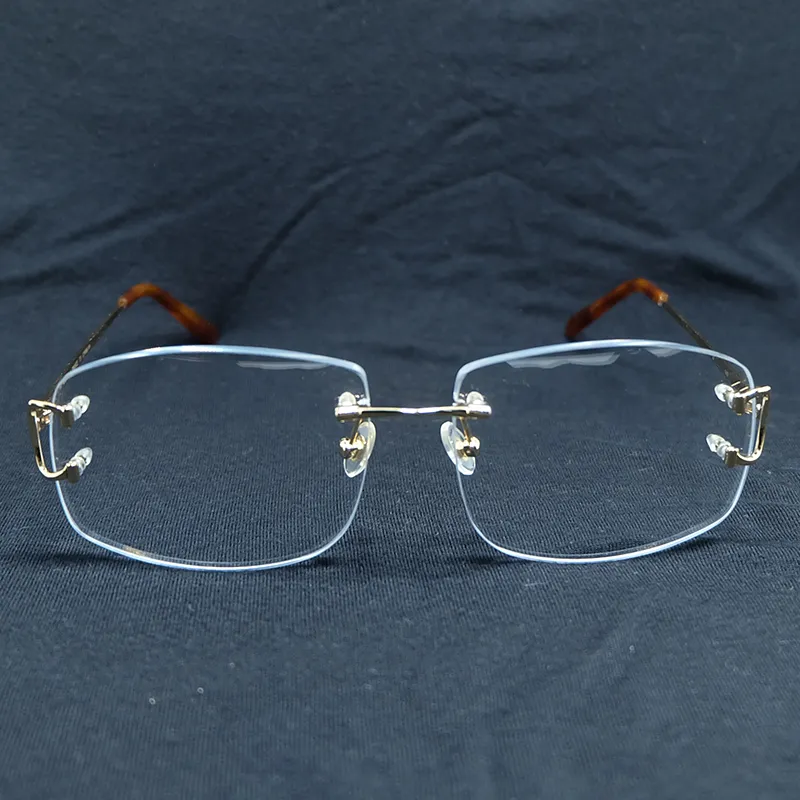 Mode lunettes de vue claires cadre de luxe Carter accessoires pour femmes Vintage sans monture lunettes carrées lunettes optiques cadre lunettes surdimensionnées