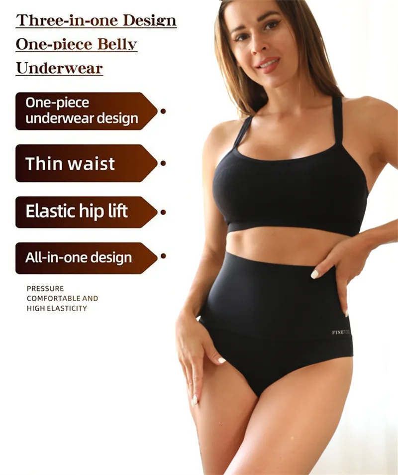 Taille ventre Shaper femmes Sexy sans couture Shapewear body glace soie respirant ventre contrôle bout à bout slips femme_voghion.com