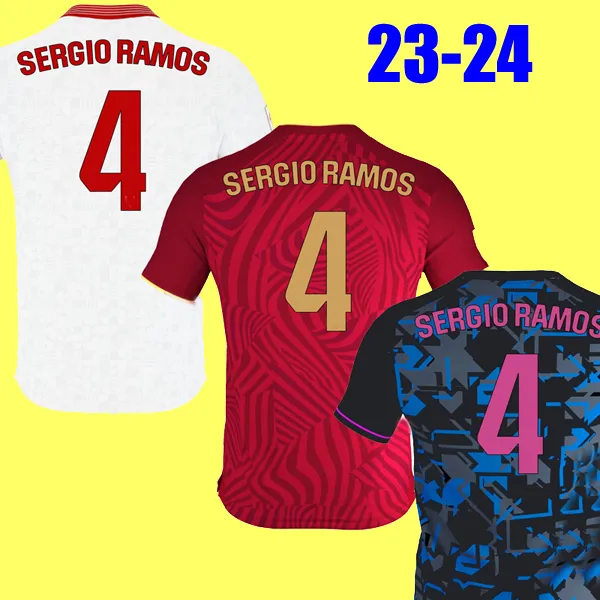 23 24 24 ISCO Sergio Ramos Soccer Jersey Lamela Papu Gomez Football koszule I.rakitic L.Campos J.Navas Suso Munir Y.en Nesyri 2023 2024 Rafa Mir Menkits Kids Kids