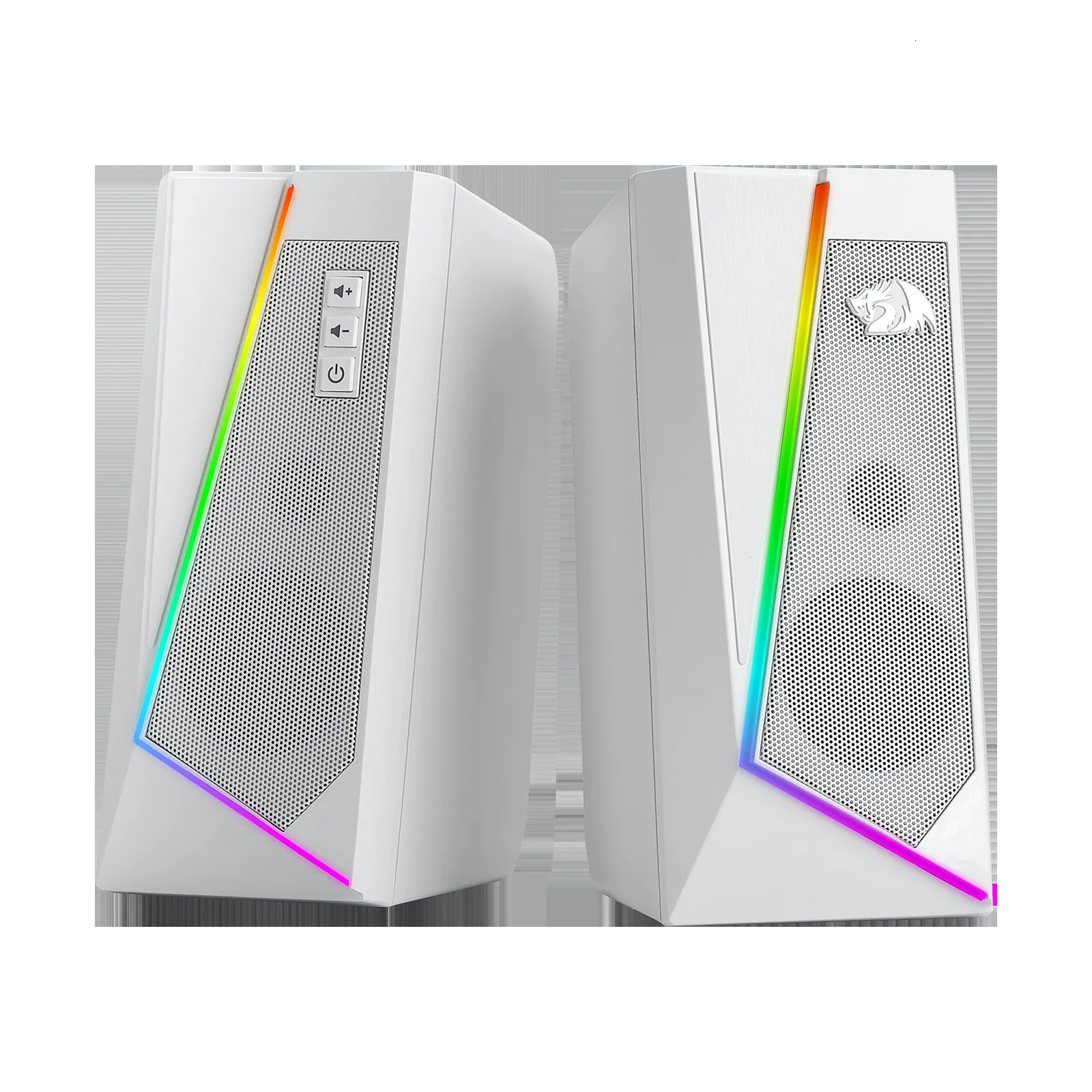 Portable SERS REDRAGON GS520 RGB Desktop 20 Channel PC Stereo Ser med 6 färgglada LED -lägen Förbättrad ljudvitpink 230908