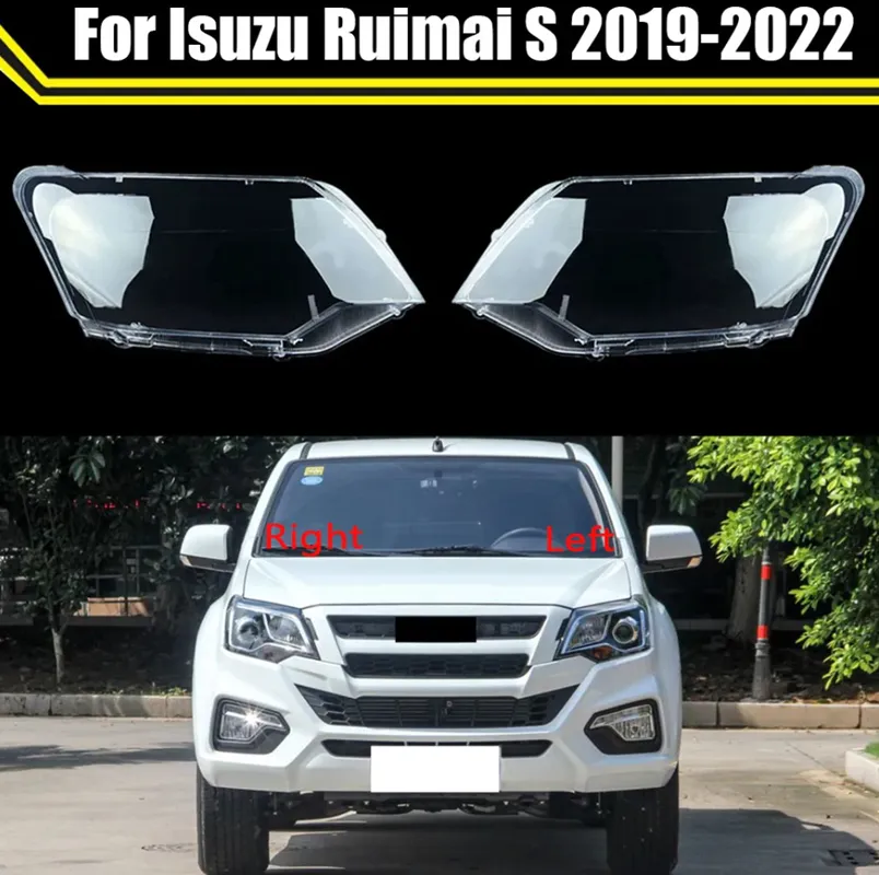 Capuchons de phares automobiles pour Isuzu Ruimai S 2019 2020 – 2022, couvercle d'objectif de phare de voiture, abat-jour, coque de lampe frontale