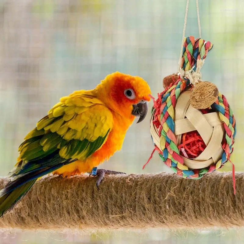 Andra fågelförsörjningar papegoja leksak papegojor som foder leksaker bur tillbehör för conures Budgies cockatiels och kärleksfåglar - Hangable