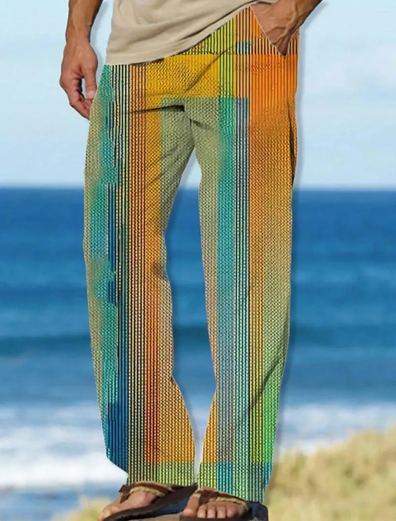Pantalones de hombre Estilo Hawaiano Pantalones cómodos con estampado 3D Hombres Diario Exterior Tomar baile callejero Suelto Casual Vacaciones Playa