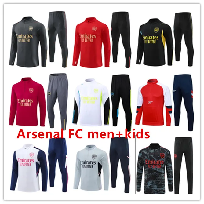 23 24 Pepe Saka Arsenal Tracksuit Football Soccer Councly Havertz Arsenal Training Suit Odegaard Thomas Tierney Smith Gunners Transport Men Kids Sportswear Kit