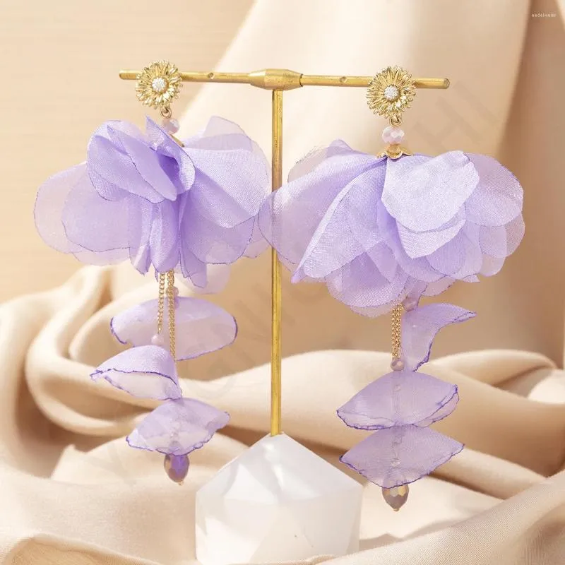 Fabric dangle deals earrings