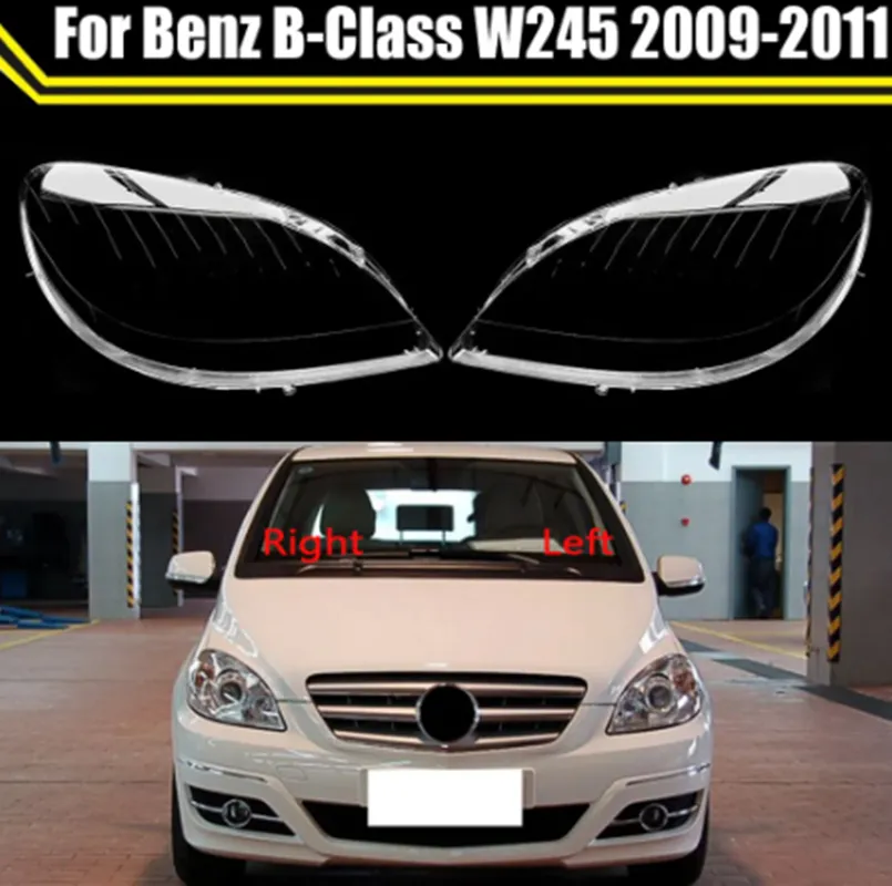 ベンツBクラスのヘッドランプシェルW245 B180 B200 2009-2011カーヘッドライトカバーヘッドライトシェル透明レンズガラスランプシェード