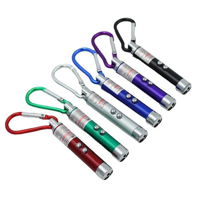 Porte-clés Longes Mini 3In1 LED Pointeurs de lumière laser Pointeur Porte-clés Lampes de poche Torche Lampe de poche Détecteur d'argent Lumières D Dhgarden Dhdcz