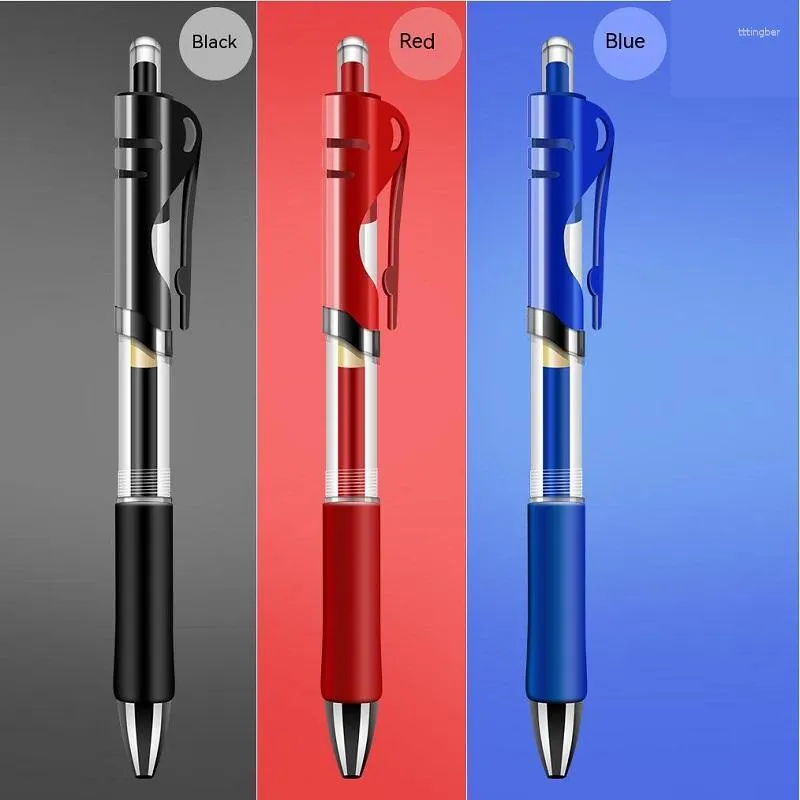 Blue Red And Black Press Neutral Pen 0.5mm Refill Student Test Signature