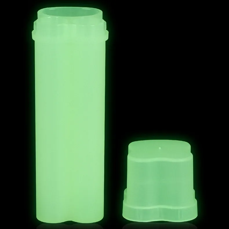 Glow In Dark Plastic Double Cigarette Lighter Stash Case Portable Storage Box Dry Herb Tobacco Preroll Rolling Cigar Waterproof Sealing Pocket Container DHL