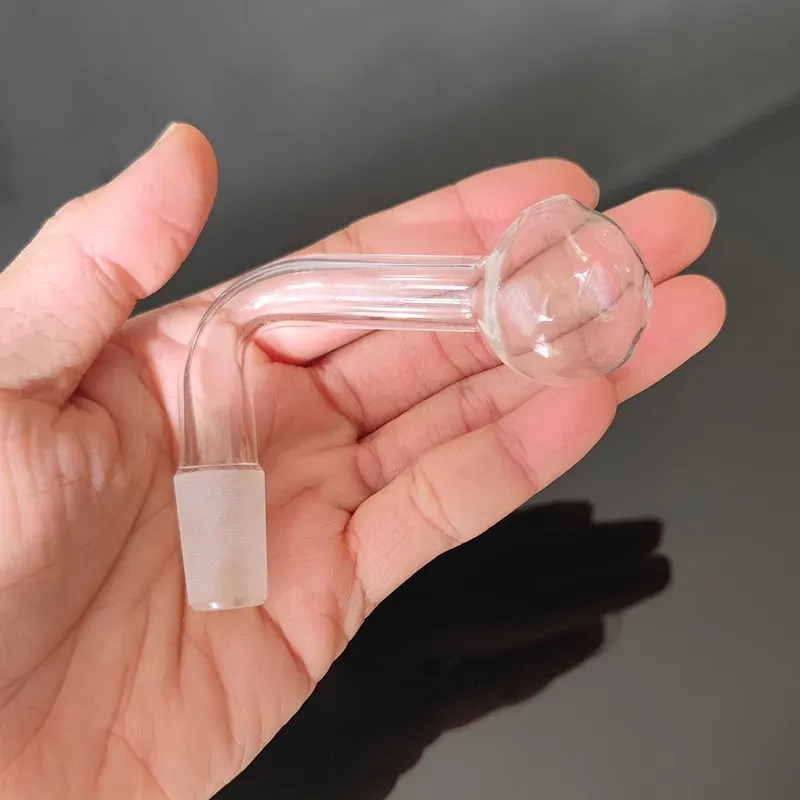 14 mm manlig fog 3 cm stora kulglasskålar pyrex glas oljebrännare rör transparent klart tobak bent skål vattenpipa adapter tjock bong ll