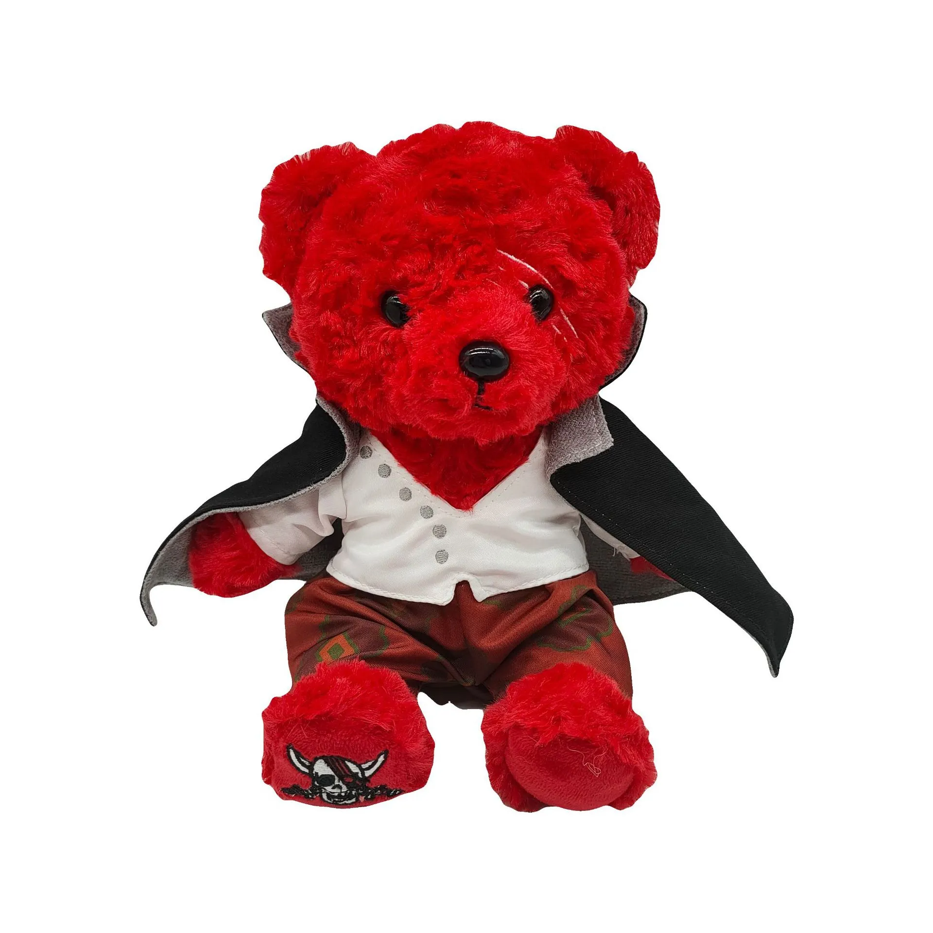 YORTOOB Ein roter Bär in einem schwarzen Umhang, Cartoon-Figur, perfektes Geschenk für Kinder oder Mädchen als Heimdekoration