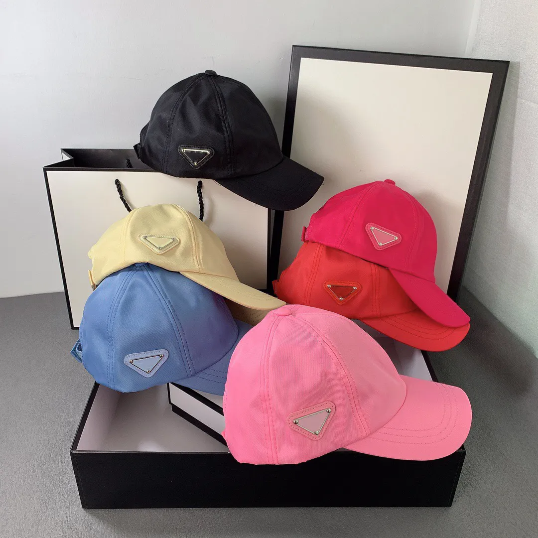 Męskie czapki designerskie czapki kulkowe luksusowy trójkąt haftowany czapka baseballowa mieszana trend w bawełny cukier