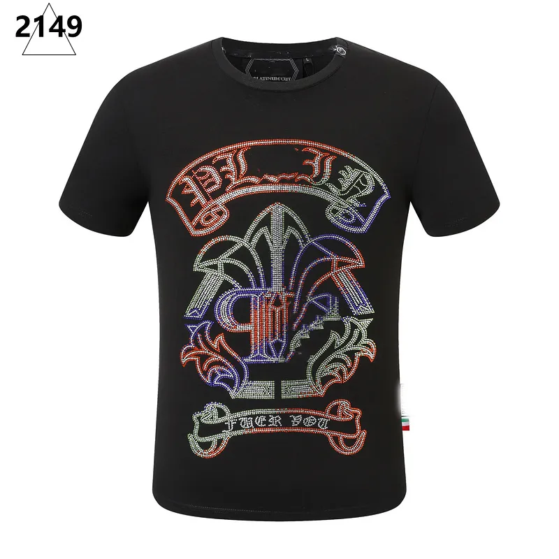 NEW STYLE Tiger Phillip Plain Men T Shirts Designer PP Skull Diamond T Shirt Short Sleeve Dollar Bear Brand Tee High Quality Skulls T Shirt Tops SP2149